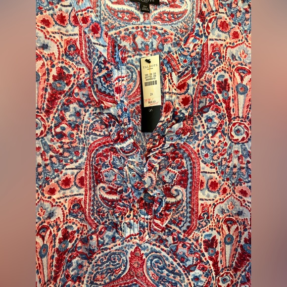 NWT Talbots Popover Blouse - Picture 4 of 7
